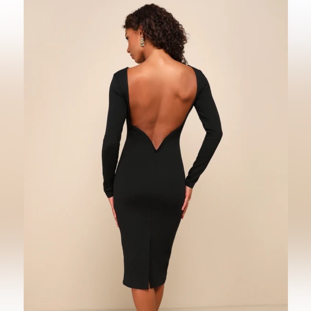Lulus Va Va Voom Black Backless Dress